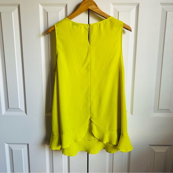 Lime Green Sleeveless Top - Picture 4 of 8